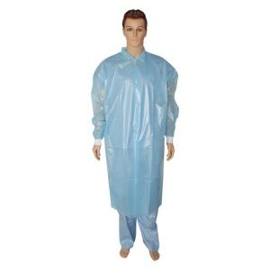 Blue PP + PE Disposable Lab Coat-single use