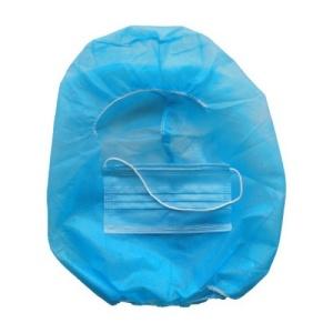 Blue PP Disposable Astro Cap with 2ply face mask